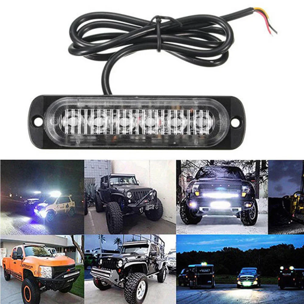 

Car 6LED Fog Light Flash White Headlight DRL Daytime Running Light Lamp 12V-24V Car SUV Van Truck ATV UTV Super Bright Headlight