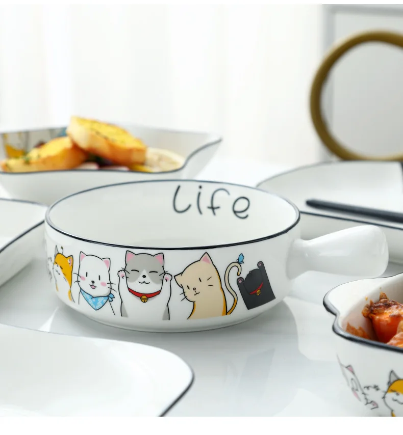 Ceramic Plate Children's Cartoon Tableware Household Baked Rice Baking Plate Rice Bowl Dish
Ceramic Plate Children's Cartoon Tableware Household Baked Rice Baking Plate Rice Bowl Dish