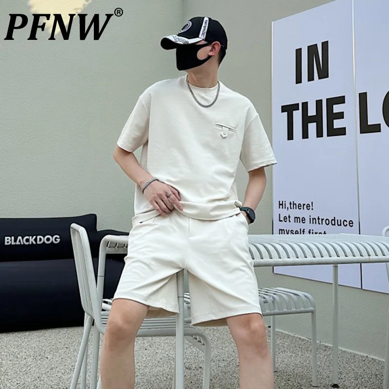 PFNW Spring Summer New Men's Vintage Shorts Set Sports Style Casual High Street Trend Loose T-shirt Shorts Two Piece Set 28A2269
PFNW Spring Summer New Men's Vintage Shorts Set Sports Style Casual High Street Trend Loose T-shirt Shorts Two Piece Set 28A2269