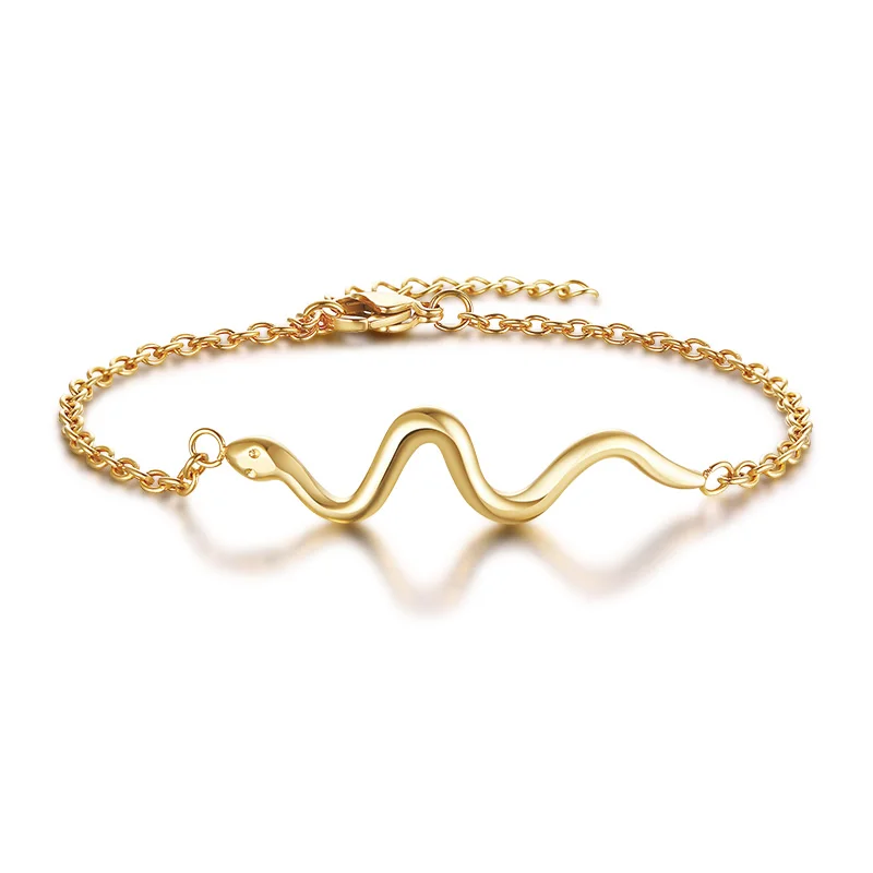 Ultra Thin Chain Link Bracelet Snake Shape Danity Charm Stainless Steel Bohemian Summer Gift
Ultra Thin Chain Link Bracelet Snake Shape Danity Charm Stainless Steel Bohemian Summer Gift