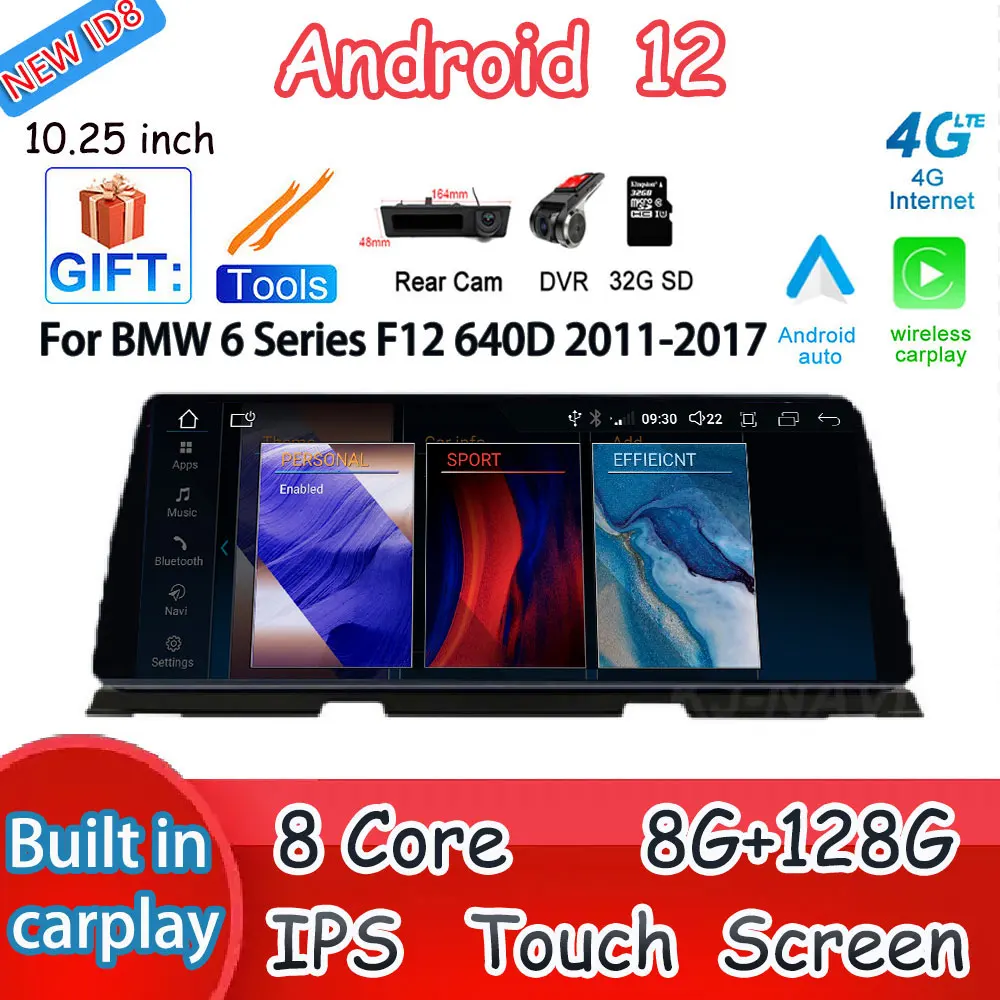 10.25 Inch Car Multimedia Radio Player For BMW 6 Series F12 640D 2011-2017 Android 12 Wireless Carplay 4G WIFI GPS Navigation
10.25 Inch Car Multimedia Radio Player For BMW 6 Series F12 640D 2011-2017 Android 12 Wireless Carplay 4G WIFI GPS Navigation