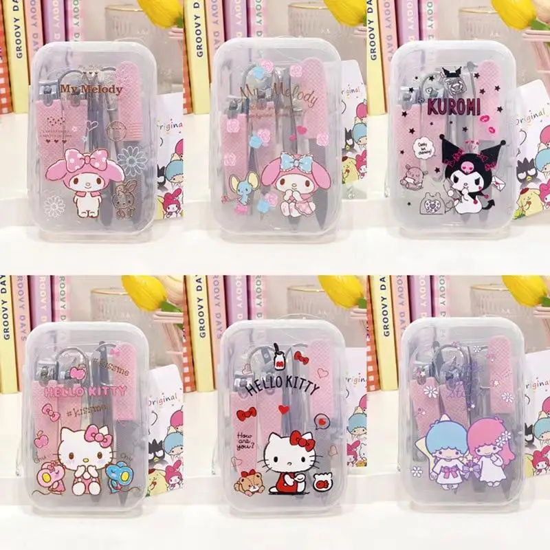 6Pcs/set Sanrio Manicure Pedicure Set Hello Kitty My Melody Eyebrow Trimming Clip Earpick Nail Cutter Tool Kit Fingernail Suit
6Pcs/set Sanrio Manicure Pedicure Set Hello Kitty My Melody Eyebrow Trimming Clip Earpick Nail Cutter Tool Kit Fingernail Suit