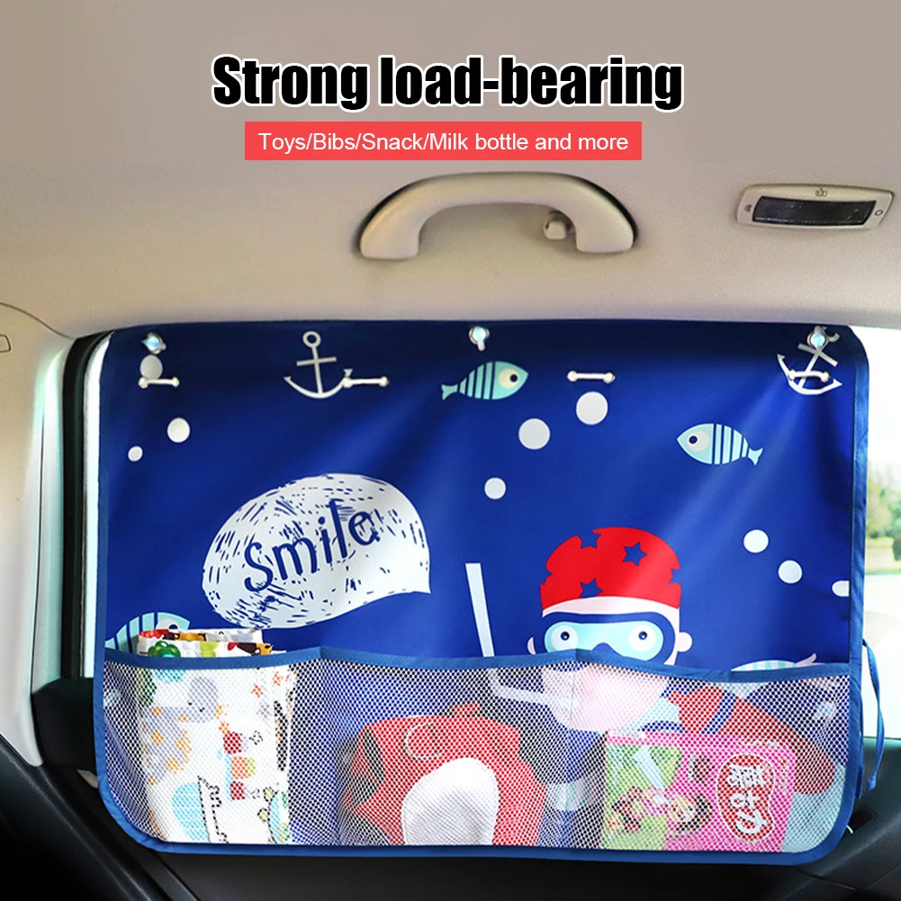 Universal Car Sunshade Cartoon Window Curtain Cover with Mesh Pocket for Kids UV Protection Suction Cup Shade for Car Sedan SUV
Universal Car Sunshade Cartoon Window Curtain Cover with Mesh Pocket for Kids UV Protection Suction Cup Shade for Car Sedan SUV