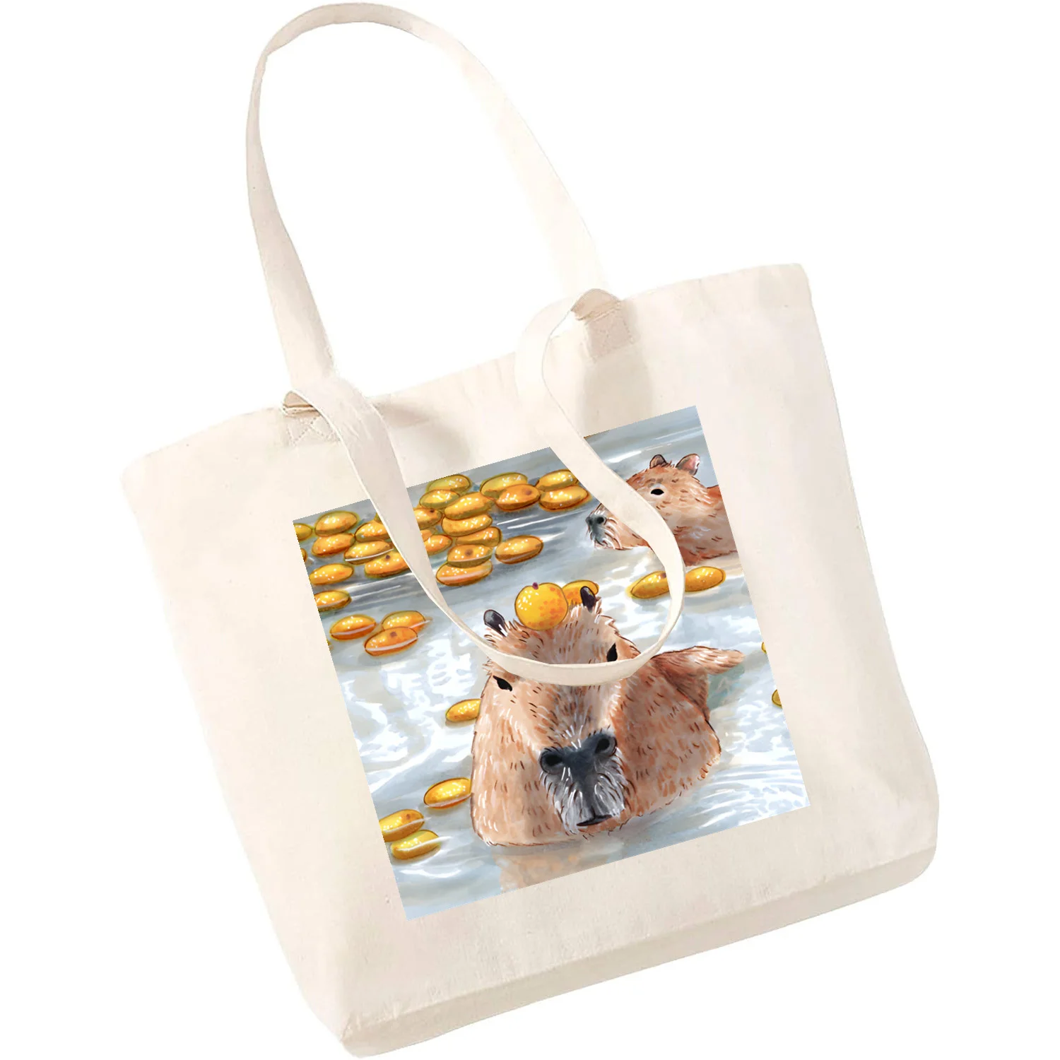 Cute Capybara Ladies Handbags Cloth Canvas Tote Bag Shopping Travel Women Eco Reusable Shoulder Shopper Bags
Cute Capybara Ladies Handbags Cloth Canvas Tote Bag Shopping Travel Women Eco Reusable Shoulder Shopper Bags