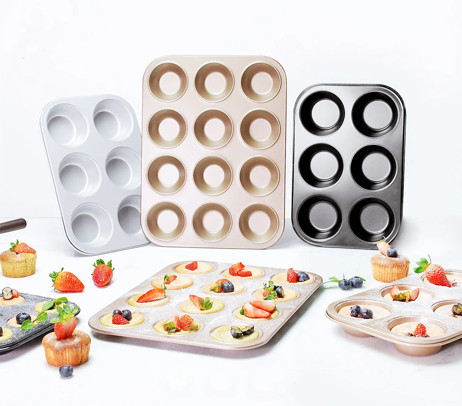 Square Cupcake Pan 6/12 Cups Muffin Tray Cupcake Mold Muffin Pan Carbon Steel Baking Pan Non Stick Bakeware Gold Black
Square Cupcake Pan 6/12 Cups Muffin Tray Cupcake Mold Muffin Pan Carbon Steel Baking Pan Non Stick Bakeware Gold Black