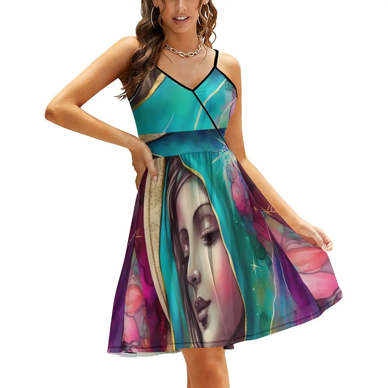 Virgin Mary Dress Women Mother Goddess Street Style Graphic Dresses Spring Off Shoulder Beach Casual Dress Gift Idea
Virgin Mary Dress Women Mother Goddess Street Style Graphic Dresses Spring Off Shoulder Beach Casual Dress Gift Idea