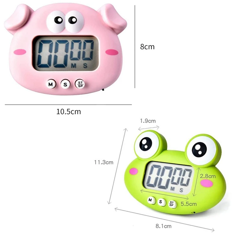 Kitchen Timer 2 Pieces, Cute Cartoon Animal Countdown Timer, Digital Cooking Timer With Magnetic, Large-Screen Clock
Kitchen Timer 2 Pieces, Cute Cartoon Animal Countdown Timer, Digital Cooking Timer With Magnetic, Large-Screen Clock