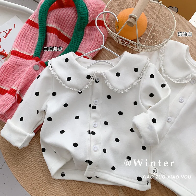 Baby Girls Fleece Bottoming Shirt Autumn Winter Clothes Baby Polka Dot Shirt Toddler Infant Clothes Tops Warm Thick Underwear
Baby Girls Fleece Bottoming Shirt Autumn Winter Clothes Baby Polka Dot Shirt Toddler Infant Clothes Tops Warm Thick Underwear