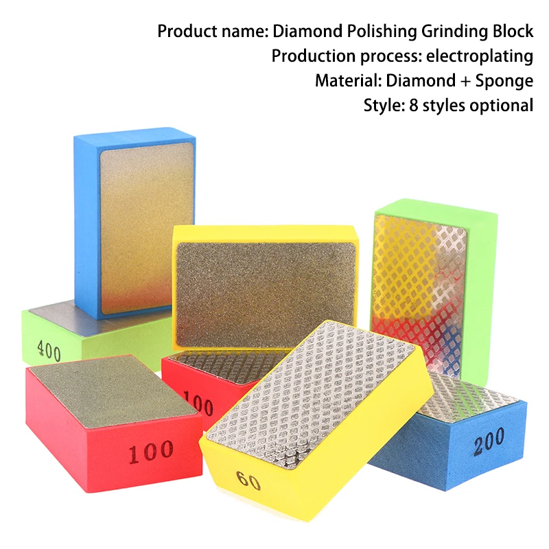 Diamond Polishing Pad Hand Pads Block For Ceramic Tile Marble Glass Grinding Tool 90*55mm 60/100/200/400# Full frosted
Diamond Polishing Pad Hand Pads Block For Ceramic Tile Marble Glass Grinding Tool 90*55mm 60/100/200/400# Full frosted
