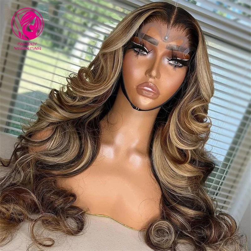 Highlight 13*4 Lace Front Human Hair Wigs Body Wave Remy Hair Brazilian #27 Blonde Brown Colored HD Full Lace Wigs For Women
Highlight 13*4 Lace Front Human Hair Wigs Body Wave Remy Hair Brazilian #27 Blonde Brown Colored HD Full Lace Wigs For Women