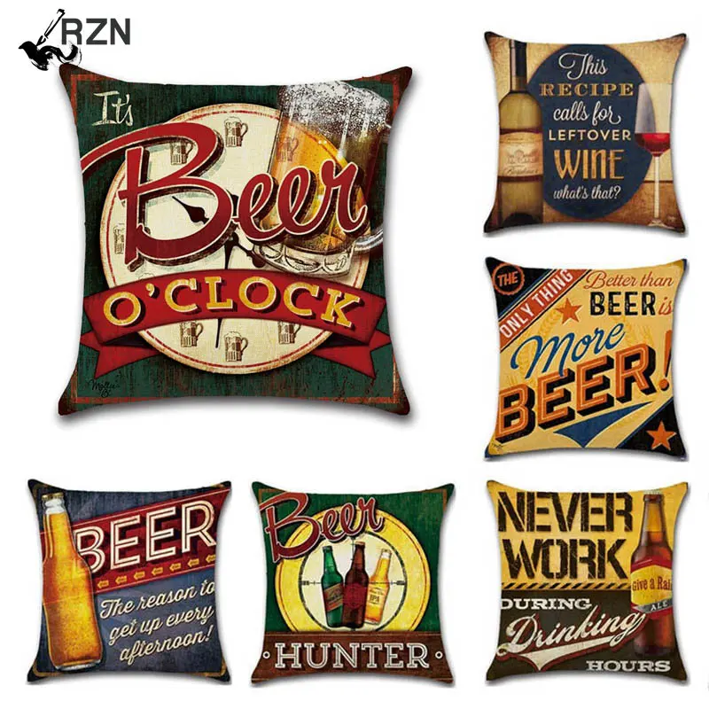 Home Decor Pillowcase Pillowcase Beer Vintage Style Pillowcase Vintage Print Decorative Pillowcase funda de almohada 
Home Decor Pillowcase Pillowcase Beer Vintage Style Pillowcase Vintage Print Decorative Pillowcase funda de almohada