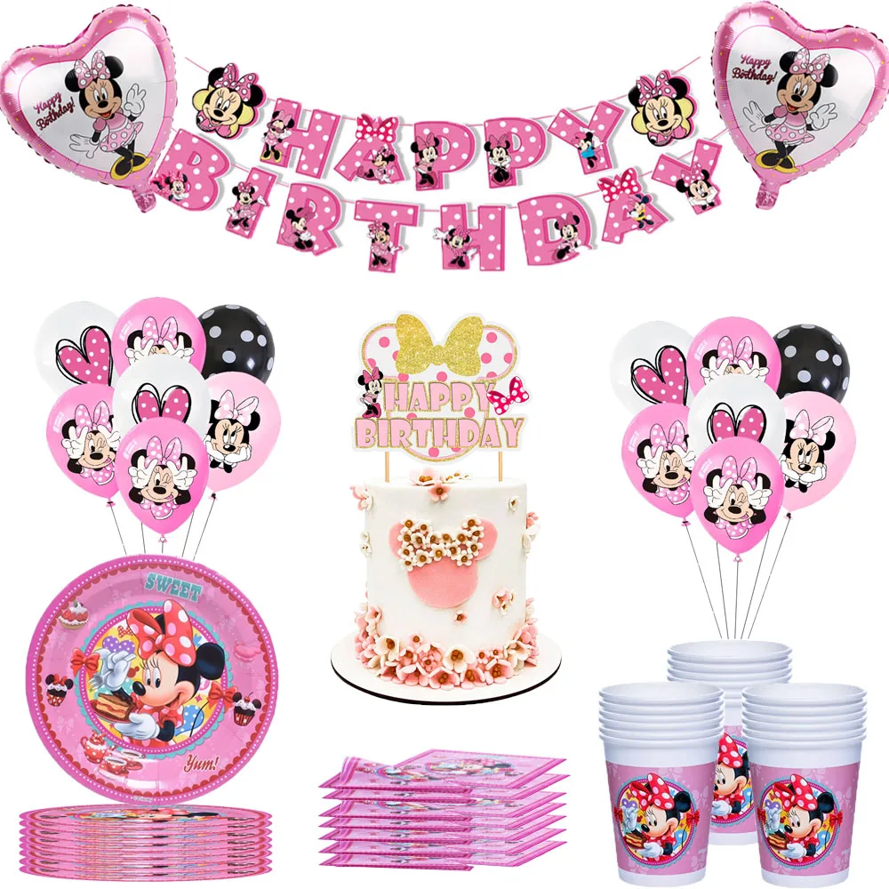 Pop Disney Pink Minnie Party Disposable Cutlery Plate Cup Balloon Banner Girls Birthday Party Decorations Baby Shower Anniversar
Pop Disney Pink Minnie Party Disposable Cutlery Plate Cup Balloon Banner Girls Birthday Party Decorations Baby Shower Anniversar