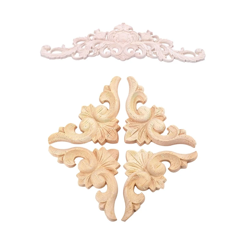 1X Rubber Wood Oak Carved Corner Onlay Applique Type:5 Size:45 X 12Cm & 4Pcs 6 X 6Cm European Style Wood Carved
1X Rubber Wood Oak Carved Corner Onlay Applique Type:5 Size:45 X 12Cm & 4Pcs 6 X 6Cm European Style Wood Carved