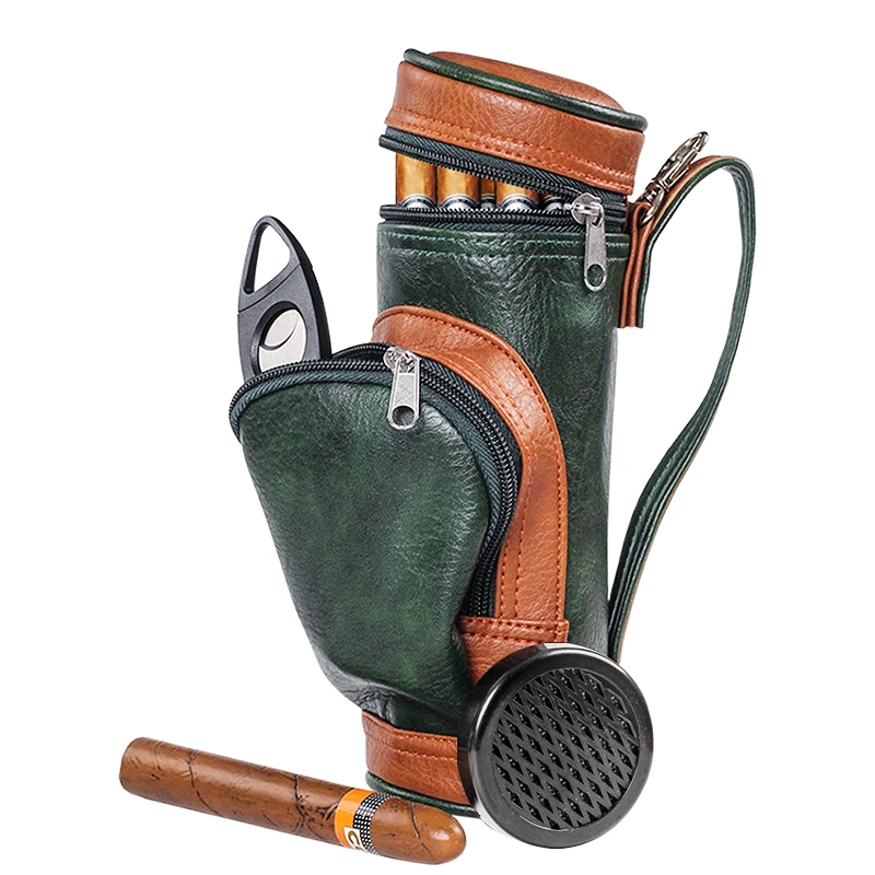 Golf PU Cigar Bag Case With Cigarro Guillotine Humidor Portable Travel Lighter Cigarettes Mechero Storage Smoking Accesoires
Golf PU Cigar Bag Case With Cigarro Guillotine Humidor Portable Travel Lighter Cigarettes Mechero Storage Smoking Accesoires