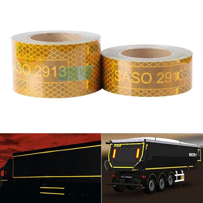 Saudi Arabia SASO 2913 Reflective Tape Self-Adhesive Warning Reflective Material For Truck Trail
Saudi Arabia SASO 2913 Reflective Tape Self-Adhesive Warning Reflective Material For Truck Trail