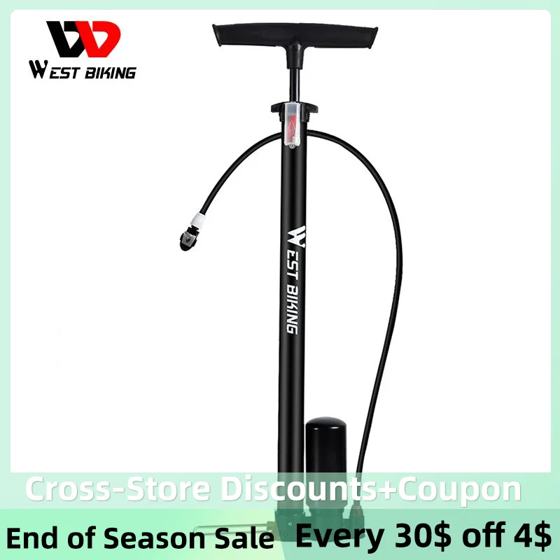 WEST BIKING 150Psi Bike Pump High Pressure Foot Booster Pump Cycling Tire Inflator Presta Schrader Valve Bicycle Accessories
WEST BIKING 150Psi Bike Pump High Pressure Foot Booster Pump Cycling Tire Inflator Presta Schrader Valve Bicycle Accessories