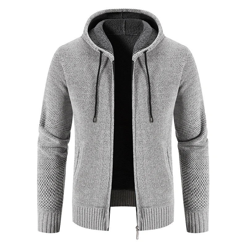 Men Cardigan Solid Hooded Sweater Autumn Winter Fleece Warm Fashion Knitted Sweatercoat Male Sweaters with Hoods Men Clothing
Men Cardigan Solid Hooded Sweater Autumn Winter Fleece Warm Fashion Knitted Sweatercoat Male Sweaters with Hoods Men Clothing