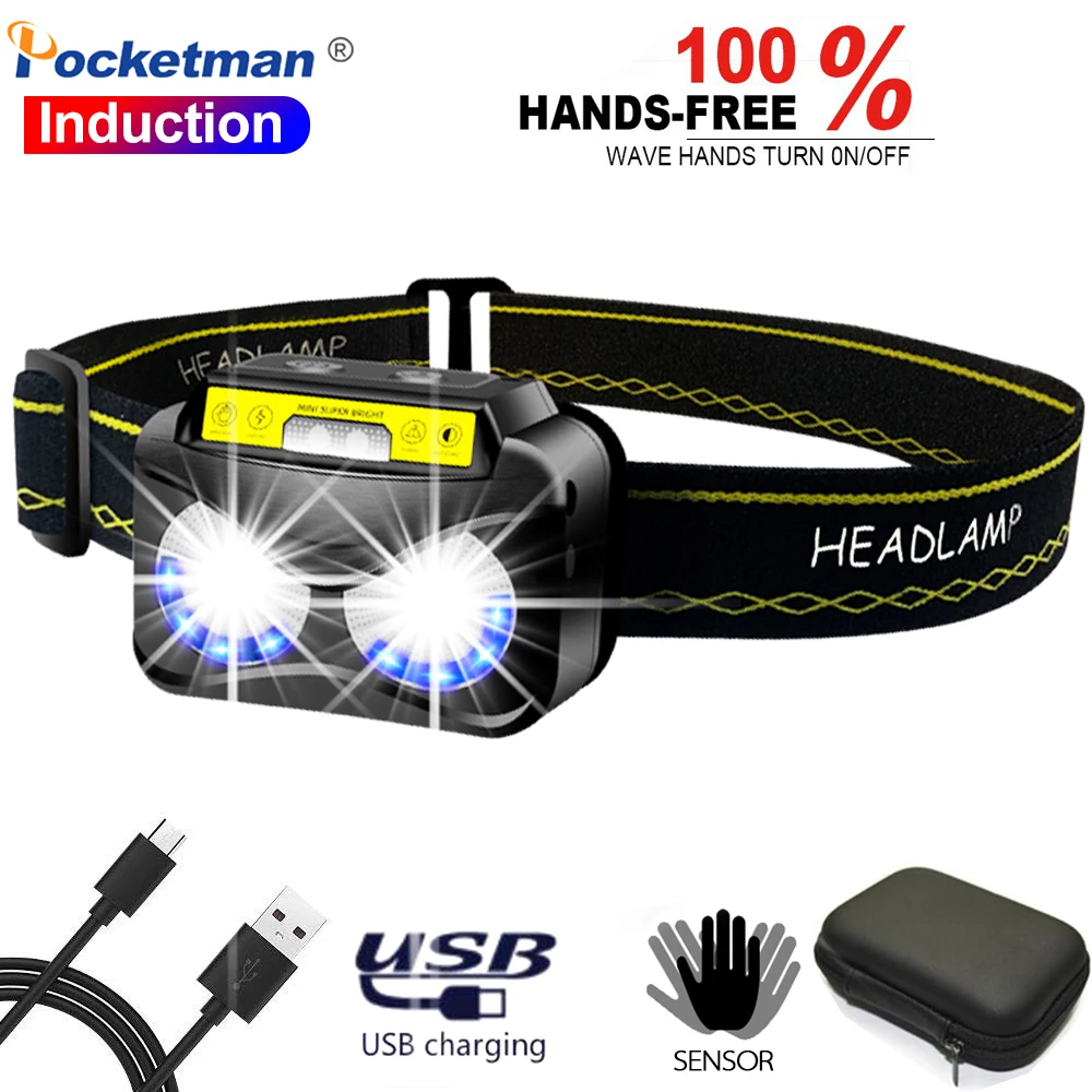 Portable Body Motion Sensor Headlight USB Rechargeable Headlamp nduction Head Front Light Waterproof Head Flashlight Head Torch
Portable Body Motion Sensor Headlight USB Rechargeable Headlamp nduction Head Front Light Waterproof Head Flashlight Head Torch