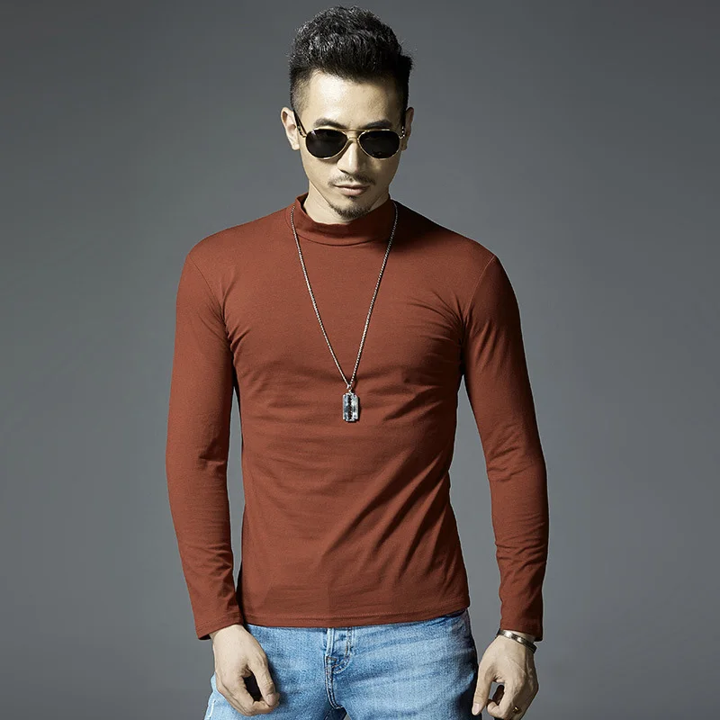 Winter Warm Half High Collar Fashion Thermal Underwear Men Mock Neck Basic Plain T-shirt Blouse Pullover Long Sleeve Top Fashion
Winter Warm Half High Collar Fashion Thermal Underwear Men Mock Neck Basic Plain T-shirt Blouse Pullover Long Sleeve Top Fashion