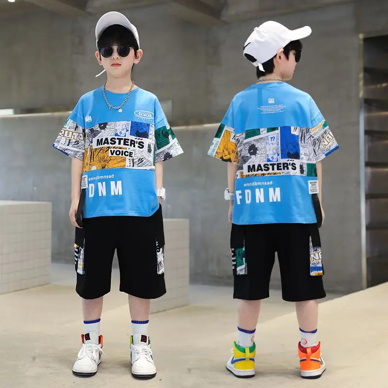 2023 Teenage Big Boy Clothes Sport Clothing Tracksuit Print Tshirt +shorts Cusual Fashion Clothes Teens Clothing Sets 5-14Years
2023 Teenage Big Boy Clothes Sport Clothing Tracksuit Print Tshirt +shorts Cusual Fashion Clothes Teens Clothing Sets 5-14Years