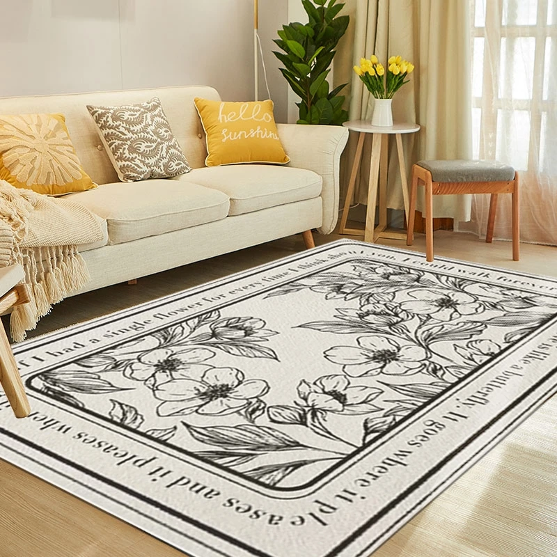 Nordic Bedroom Carpet Retro Living Room Sofa Rug Bedside Soft Large Area Rugs Non-slip Floor Mat Hallway Simple Flower Carpets
Nordic Bedroom Carpet Retro Living Room Sofa Rug Bedside Soft Large Area Rugs Non-slip Floor Mat Hallway Simple Flower Carpets