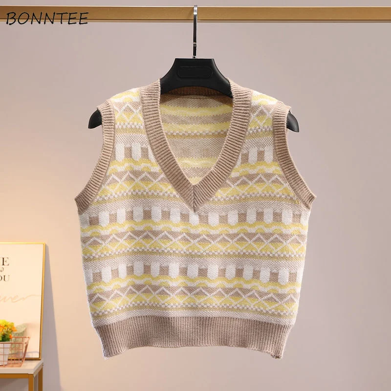 Cropped Sweater Vest Women Autumn Loose New Fashion Female All-match Sleeveless Simple Lady Clothing Ins Patchwork Stretchy Cozy
Cropped Sweater Vest Women Autumn Loose New Fashion Female All-match Sleeveless Simple Lady Clothing Ins Patchwork Stretchy Cozy