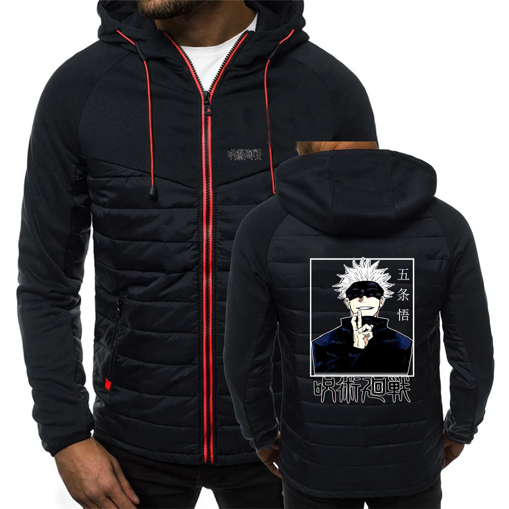 2022 Jujutsu Kaisen Spring Autumn Mens Hooded Jacket Gojo Satoru Printing Zipper Warm Fleece Padded Popular Coats
2022 Jujutsu Kaisen Spring Autumn Mens Hooded Jacket Gojo Satoru Printing Zipper Warm Fleece Padded Popular Coats