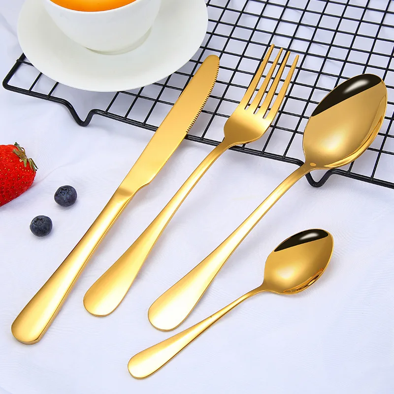 4Pcs Black Golden Cutlery Set Stainless Steel Knife Fork Spoon Tableware Flatware Set Festival Kitchen Dinnerware Gift
4Pcs Black Golden Cutlery Set Stainless Steel Knife Fork Spoon Tableware Flatware Set Festival Kitchen Dinnerware Gift
