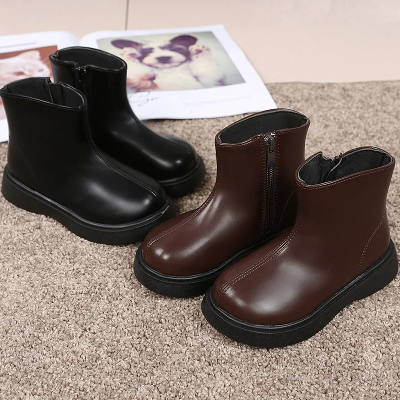 Autumn Winter Children's Fashion Leather Surface Waterproof Single Boot Girls' Fashion Side Zipper Comfortable Non Slip Boots
Autumn Winter Children's Fashion Leather Surface Waterproof Single Boot Girls' Fashion Side Zipper Comfortable Non Slip Boots