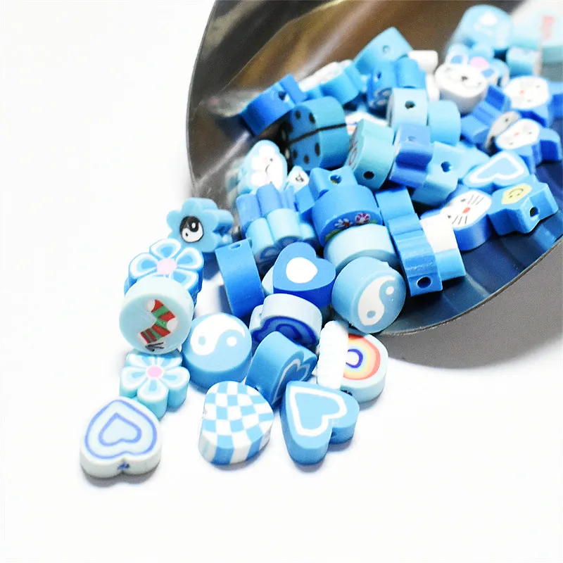 

DIY10mm 30/50/100/200 polymer clay beads mobile chain ring jewelry made of bracelet accessories wholesale items