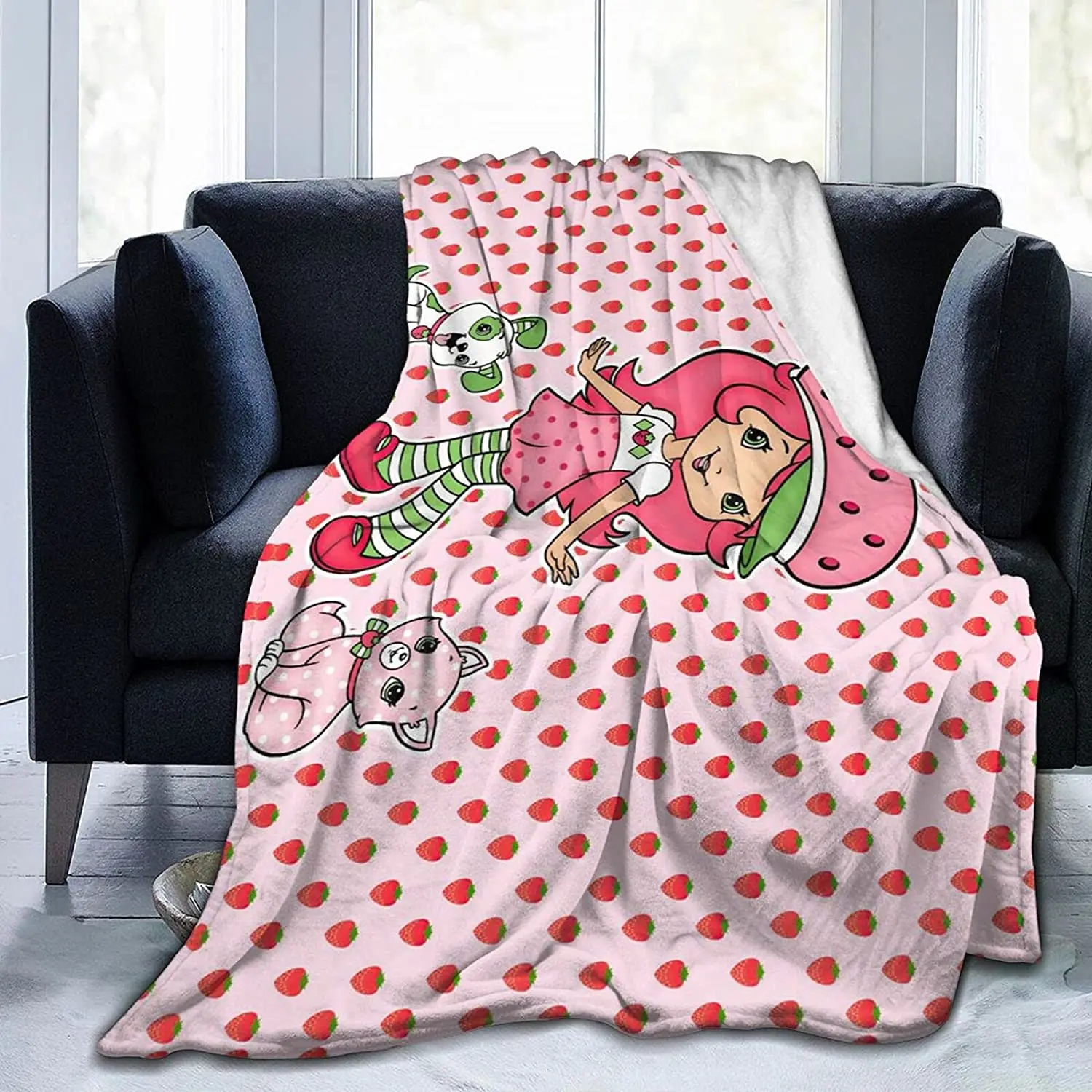 Strawberry Pattern Shortcake Custard Blanket Soft Flannel Blanket Digital Printing All-Seasons Blanket Lightweight Woolen
Strawberry Pattern Shortcake Custard Blanket Soft Flannel Blanket Digital Printing All-Seasons Blanket Lightweight Woolen
