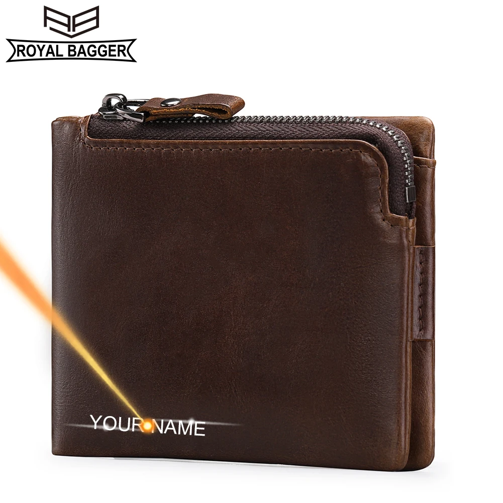 Royal Bagger RFID Block Short Wallet for Men Genuine Cow Leather Multi Card Holder Vintage Casual Zipper Coin Purse
Royal Bagger RFID Block Short Wallet for Men Genuine Cow Leather Multi Card Holder Vintage Casual Zipper Coin Purse