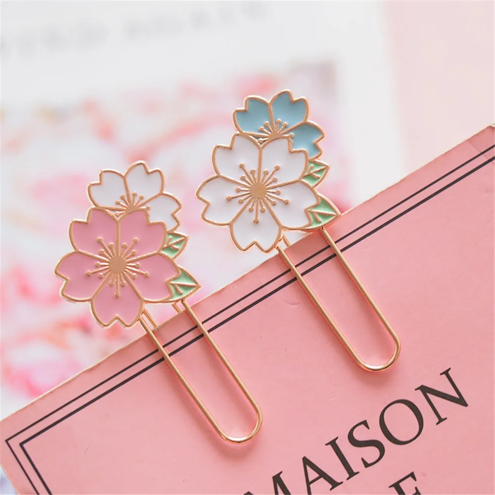 Cherry Sakura Bookmarks Metal Binder Clips Page Holder Kawaii Stationery Photos Tickets Documents Clamp Office Supplies
Cherry Sakura Bookmarks Metal Binder Clips Page Holder Kawaii Stationery Photos Tickets Documents Clamp Office Supplies