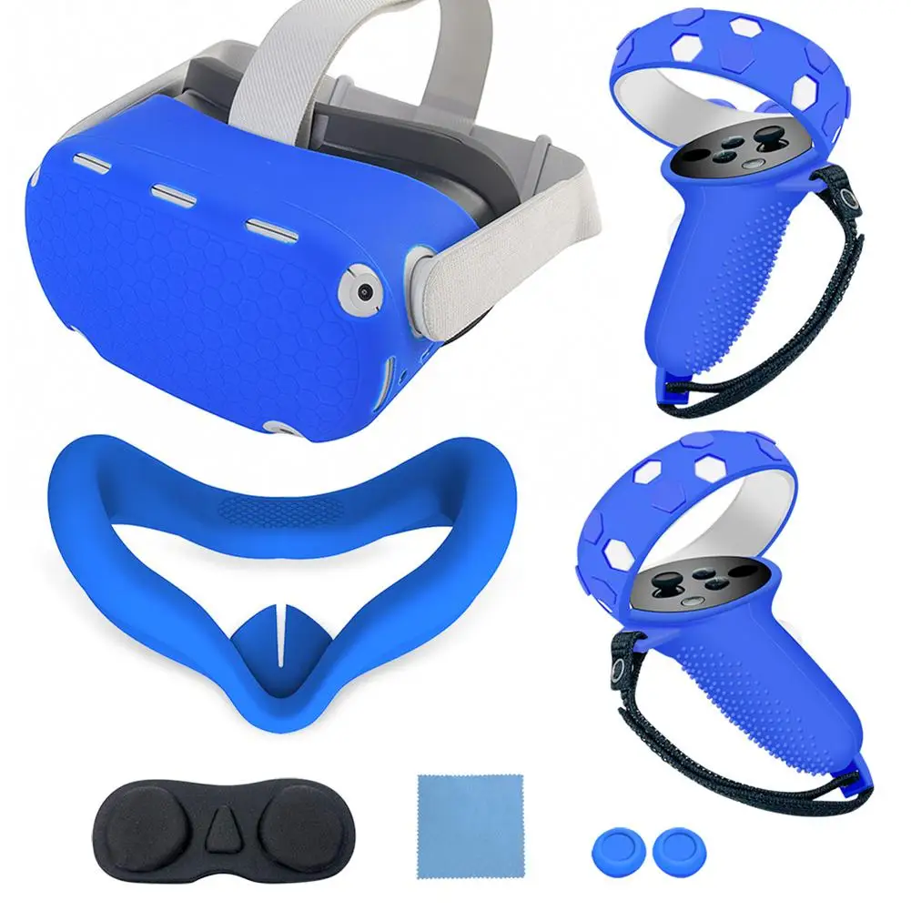 Комплект защитных чехлов Vr, нескользящий Силиконовый чехол с ручкой, совместимый с аксессуарами Oculus вопросы 2 Vr
Комплект защитных чехлов Vr, нескользящий Силиконовый чехол с ручкой, совместимый с аксессуарами Oculus вопросы 2 Vr