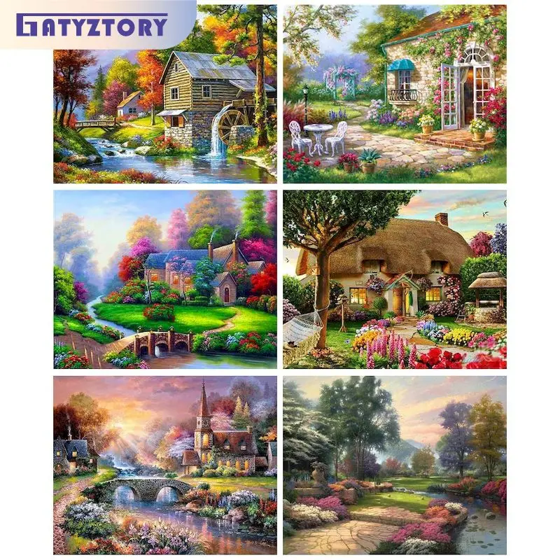 GATYZTORY 5D Diamond Painting Set House DIY Diamond Embroidery Sale Landscape Mosaic Decor For Home
GATYZTORY 5D Diamond Painting Set House DIY Diamond Embroidery Sale Landscape Mosaic Decor For Home
