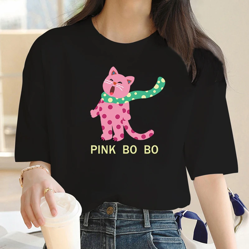 Pink Bo Bo Cat Printing Y2k T-shirt For Women's Summer Oversized Ladies Short Sleeved Tees Clothing Loose Pure Cotton Soft Tops
Pink Bo Bo Cat Printing Y2k T-shirt For Women's Summer Oversized Ladies Short Sleeved Tees Clothing Loose Pure Cotton Soft Tops