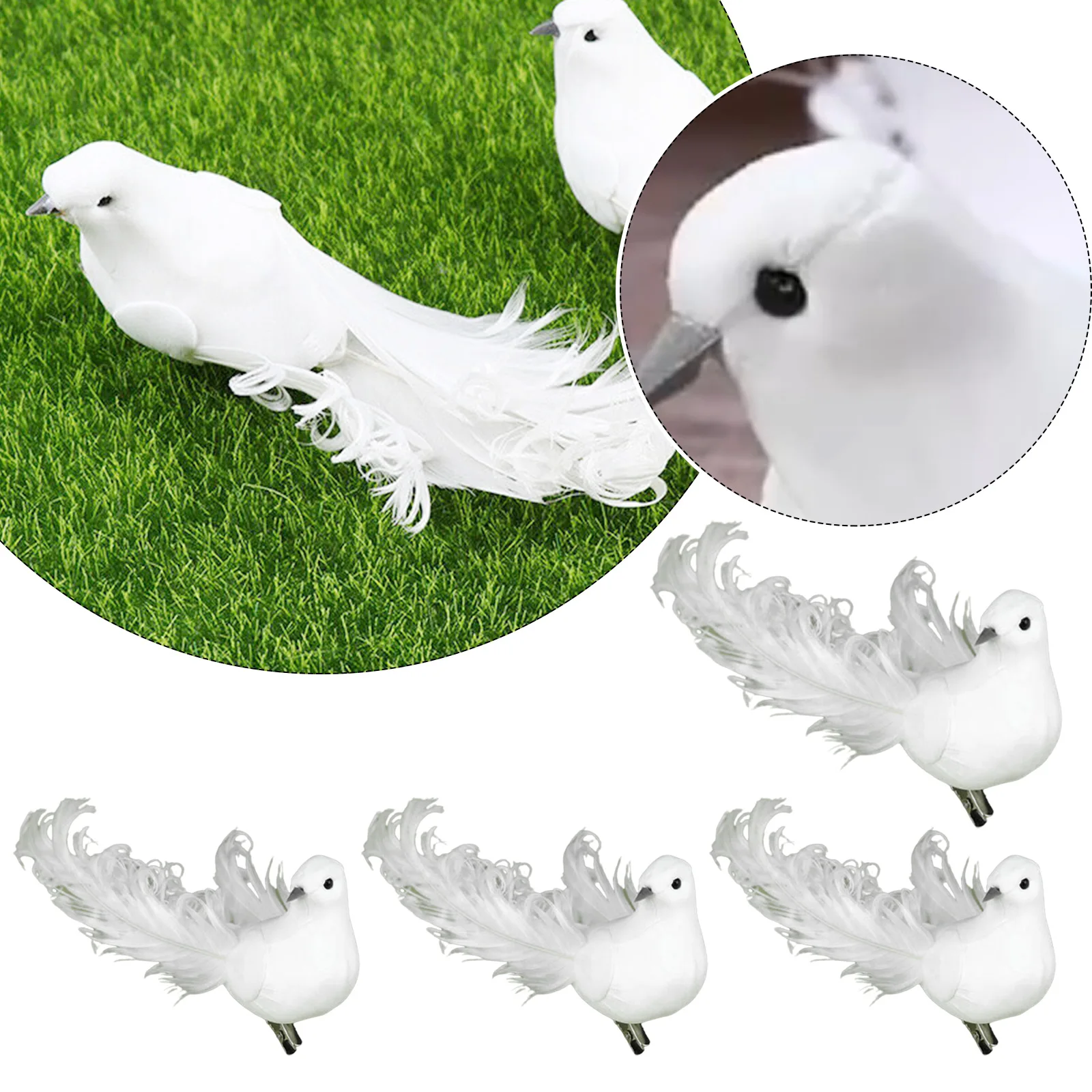 Brand New Artificial Bird Décor 4PCS Christenings Cute Feathers Foam For Wedding Lover Peace Doves Portable Small
Brand New Artificial Bird Décor 4PCS Christenings Cute Feathers Foam For Wedding Lover Peace Doves Portable Small