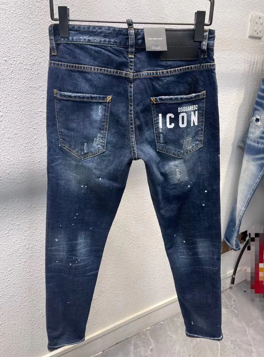 Men Blue High Quality Jeans Dsquared2 Luxury Italian Brand Jeans New Male Ripped Streetwear Stretch Fit Long Jeans 28-38
Men Blue High Quality Jeans Dsquared2 Luxury Italian Brand Jeans New Male Ripped Streetwear Stretch Fit Long Jeans 28-38