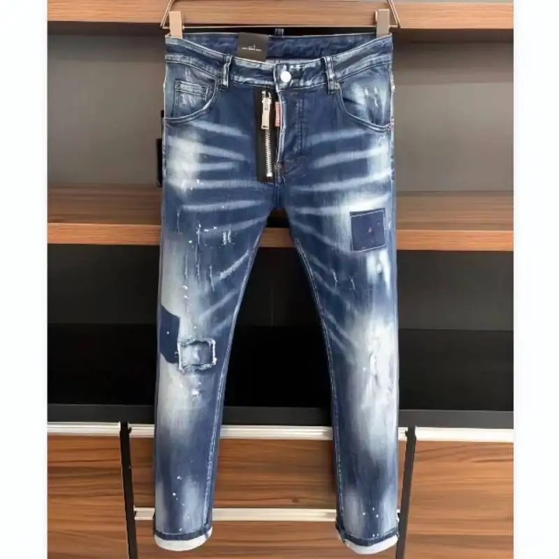 DSQUARED2 женские/мужские узкие джинсы с рваными дырками упругая краска спрей строчки нищие брюки dsq9313
DSQUARED2 женские/мужские узкие джинсы с рваными дырками упругая краска спрей строчки нищие брюки dsq9313