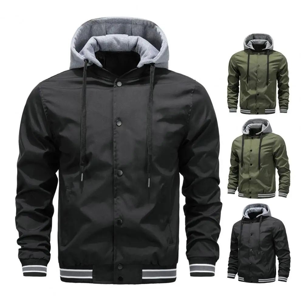 Men Fall Winter Coat Fake Two-piece Detachable Hat Long Sleeve Jacket Thick Single-breasted Drawstring Elastic Cuff Hooded Coat
Men Fall Winter Coat Fake Two-piece Detachable Hat Long Sleeve Jacket Thick Single-breasted Drawstring Elastic Cuff Hooded Coat
