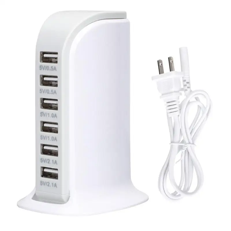 6 Port USB Charger For Xiaomi Multi USB Charging Station 30W Universal Phone Desktop Wall Home US Plug
6 Port USB Charger For Xiaomi Multi USB Charging Station 30W Universal Phone Desktop Wall Home US Plug