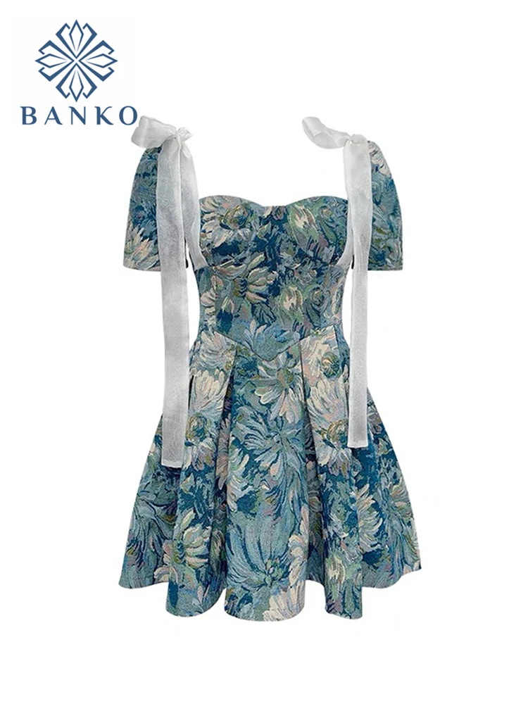 Sexy Summer Hollow Out Mini Dresses Women French Vintage Sweet Patchwork Printing Puff Sleeve Beach A-line Dress Elegant Female
Sexy Summer Hollow Out Mini Dresses Women French Vintage Sweet Patchwork Printing Puff Sleeve Beach A-line Dress Elegant Female