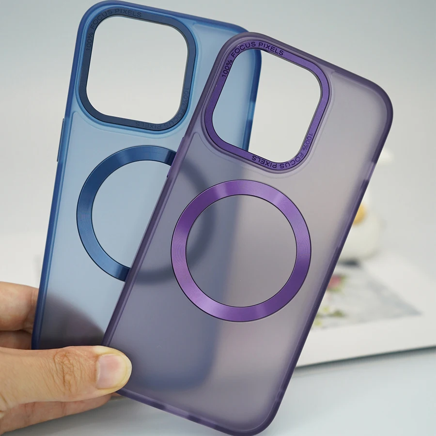 Skin Friendly Frosted Translucent Magnetic Back Cover For iPhone 15 14 13 12 11 Pro Max Plus Metal Lens Frame Magsafe Phone Case
Skin Friendly Frosted Translucent Magnetic Back Cover For iPhone 15 14 13 12 11 Pro Max Plus Metal Lens Frame Magsafe Phone Case