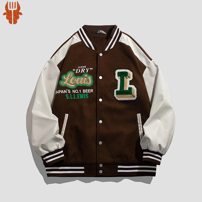 American Retro Letter Flocking Embroidered Baseball Uniform Spring and Autumn Couple Loose Sleeve Color Matching Casual Jacket
American Retro Letter Flocking Embroidered Baseball Uniform Spring and Autumn Couple Loose Sleeve Color Matching Casual Jacket
