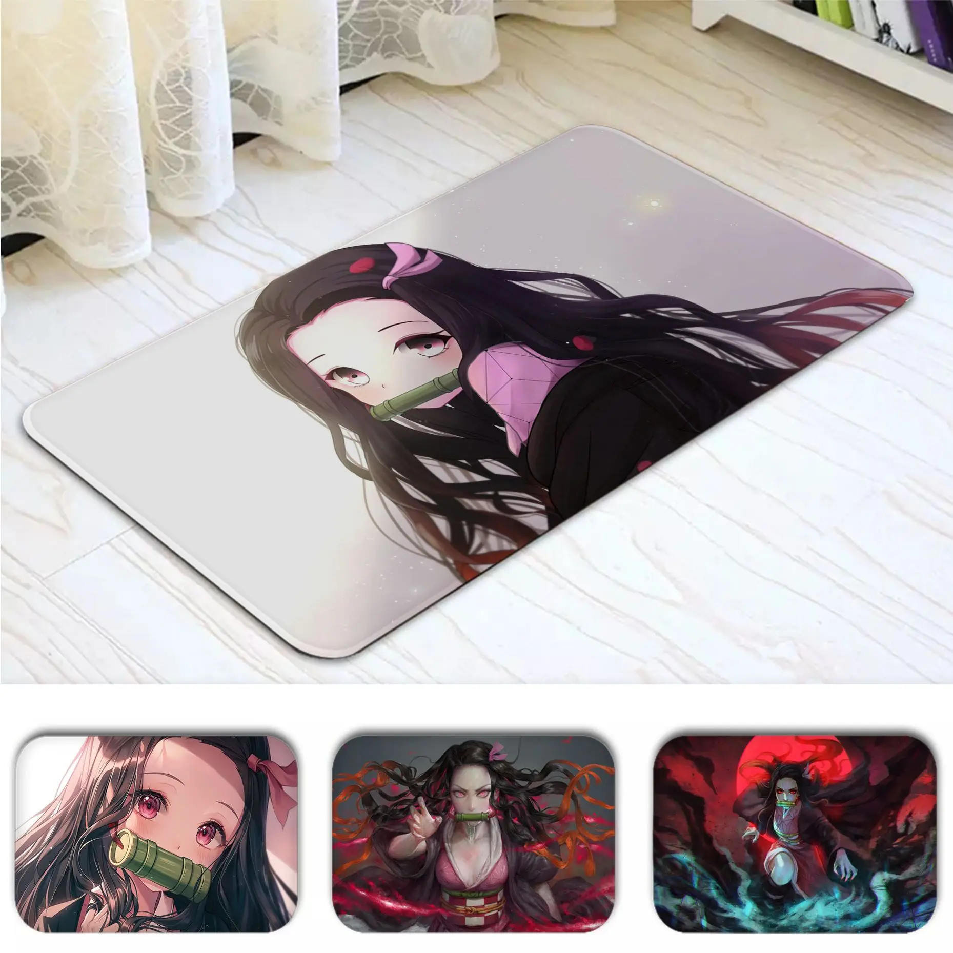 Demon Slayer Nezuko Kitchen Mat Nordic Style Bedroom Living Room Doormat Home Balcony Anti-Slip Alfombra
Demon Slayer Nezuko Kitchen Mat Nordic Style Bedroom Living Room Doormat Home Balcony Anti-Slip Alfombra