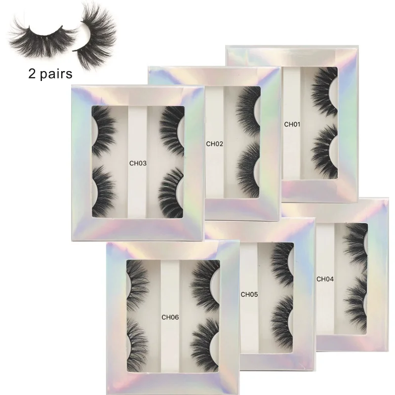 New Product 2 Pairs of Imitation Mink Eyelashes Thickened Thick and Lengthened False Eyelashes Laser Box Make-up for Women
New Product 2 Pairs of Imitation Mink Eyelashes Thickened Thick and Lengthened False Eyelashes Laser Box Make-up for Women