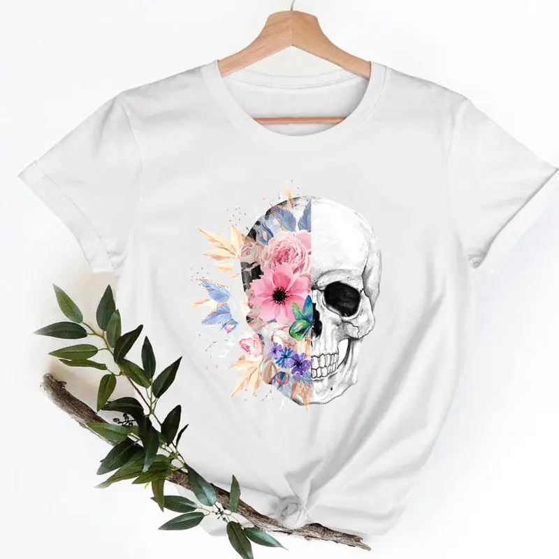 Women Skull Spring Trend 90s Clothing Summer Short Sleeve Graphic Tee T-shirts Female Ladies Fashion Casual Tshirt Clothes
Women Skull Spring Trend 90s Clothing Summer Short Sleeve Graphic Tee T-shirts Female Ladies Fashion Casual Tshirt Clothes