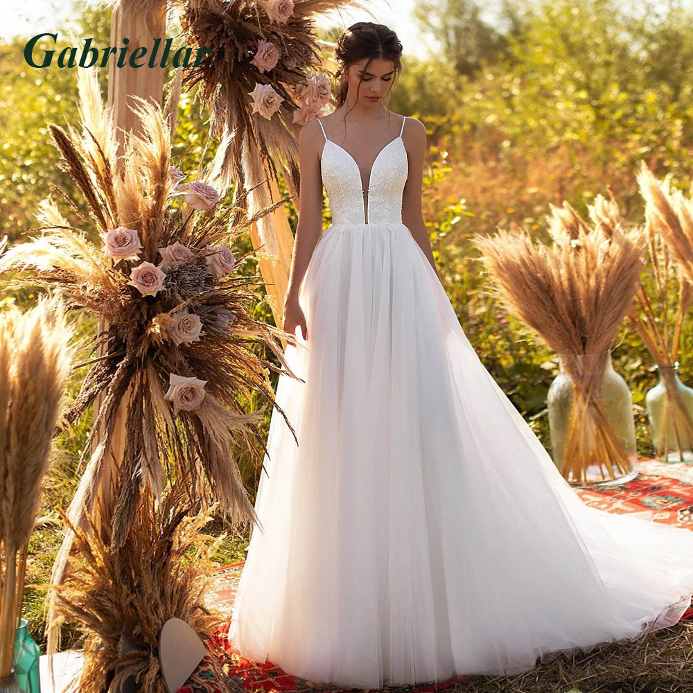 Gabriellar Classic Wedding Bridal Gowns V-neck Sequins Straps Backless Wedding Dress Vestidos De Novia Brautmode Customized
Gabriellar Classic Wedding Bridal Gowns V-neck Sequins Straps Backless Wedding Dress Vestidos De Novia Brautmode Customized