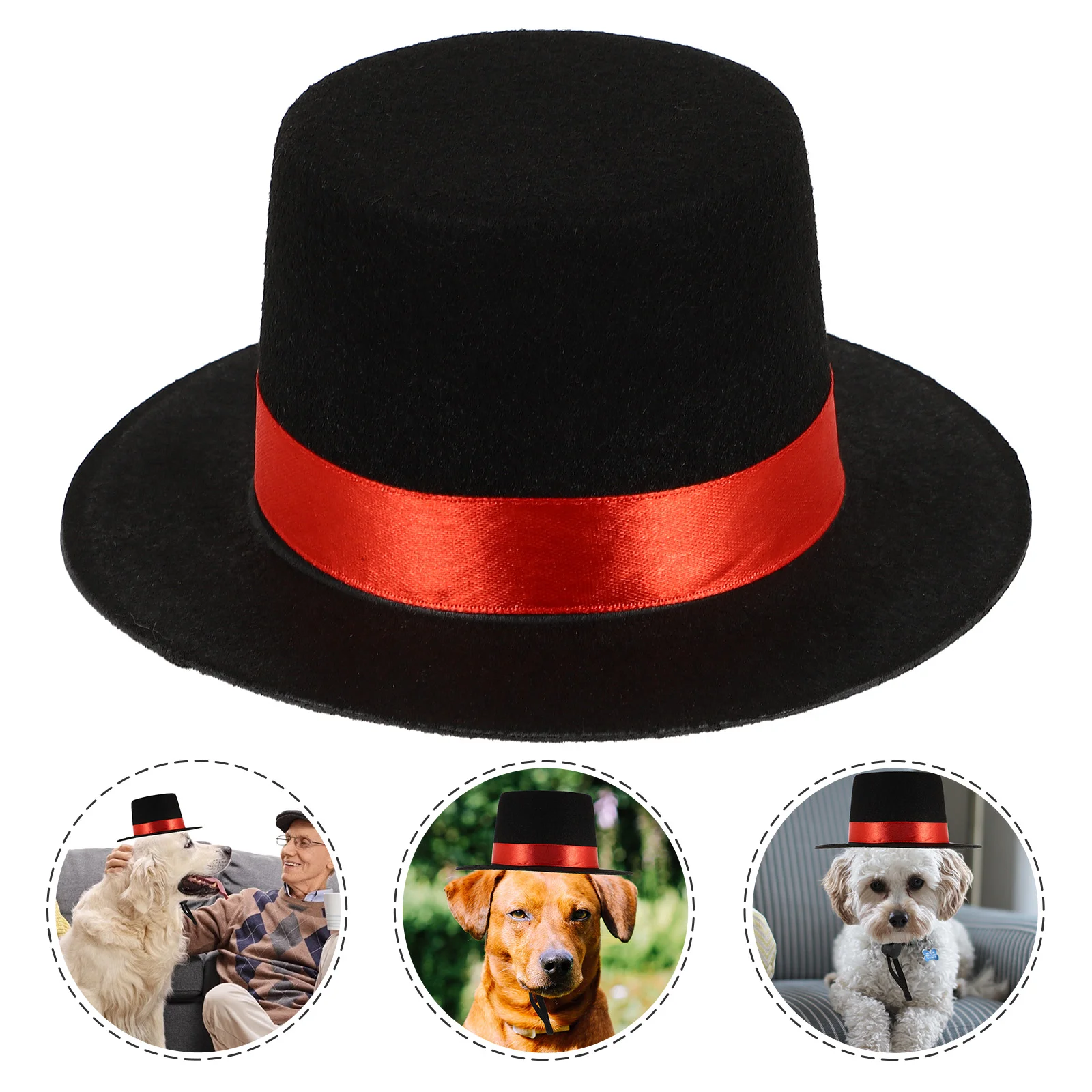 

Adorable Pets Tops Hat Prop Decorative Puppy Tops Hat Lovely Pet Hat Photo Prop