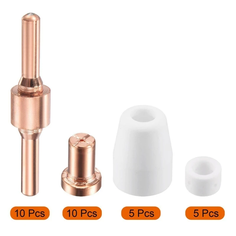 Extended Long Tip Electrode & Plasma-Cutter Nozzles Consumable Kits For CUT-40 LGK-40 PT-31 Plasma-Cutting Torch Fitting
Extended Long Tip Electrode & Plasma-Cutter Nozzles Consumable Kits For CUT-40 LGK-40 PT-31 Plasma-Cutting Torch Fitting